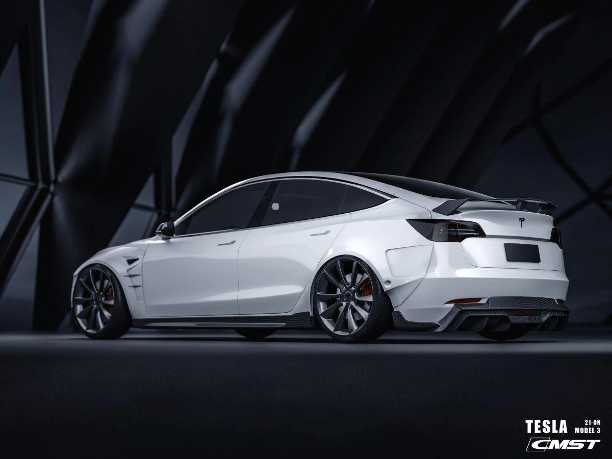 CMST Tuning V5 Rear Spoiler Wing for Tesla Model 3 Performance/Base Carbon Fiber/FRP