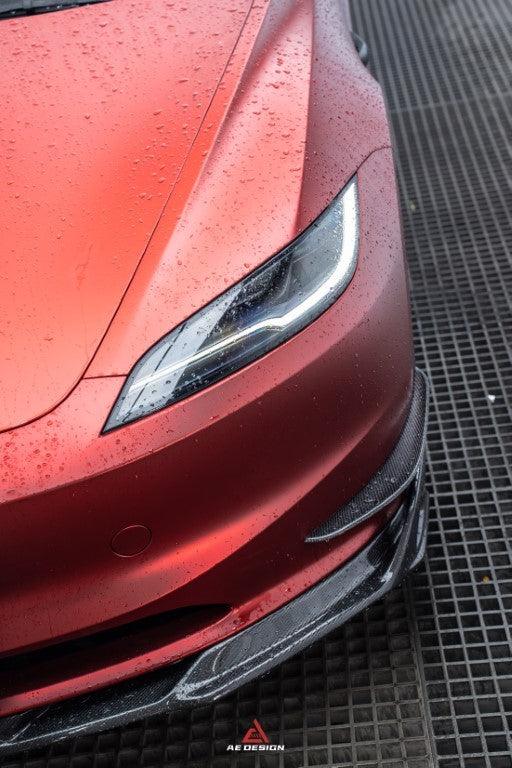 ArmorExtend AE Front Canards for Tesla Model 3 Highland 2024-ON Carbon Fiber