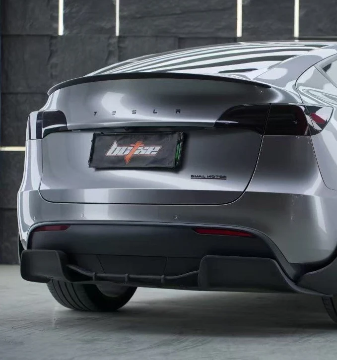 BCTXE Tuning V2 Rear Lip Spoiler for Tesla Model Y Performance Standard 2020-2025 Dry Pre-preg Carbon Fiber