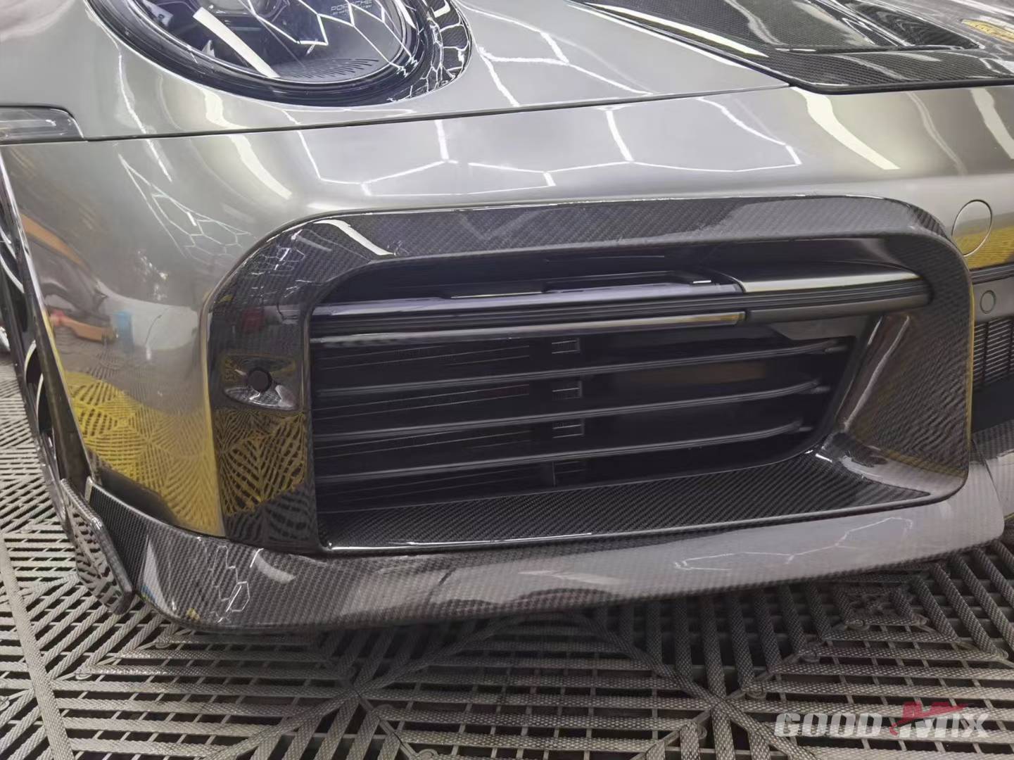 Aero Republic OEM Replacement Front Bumper Trims for Porsche 911 992.1 Turbo/Turbo S 2020-2025 Dry Pre-preg Carbon Fiber
