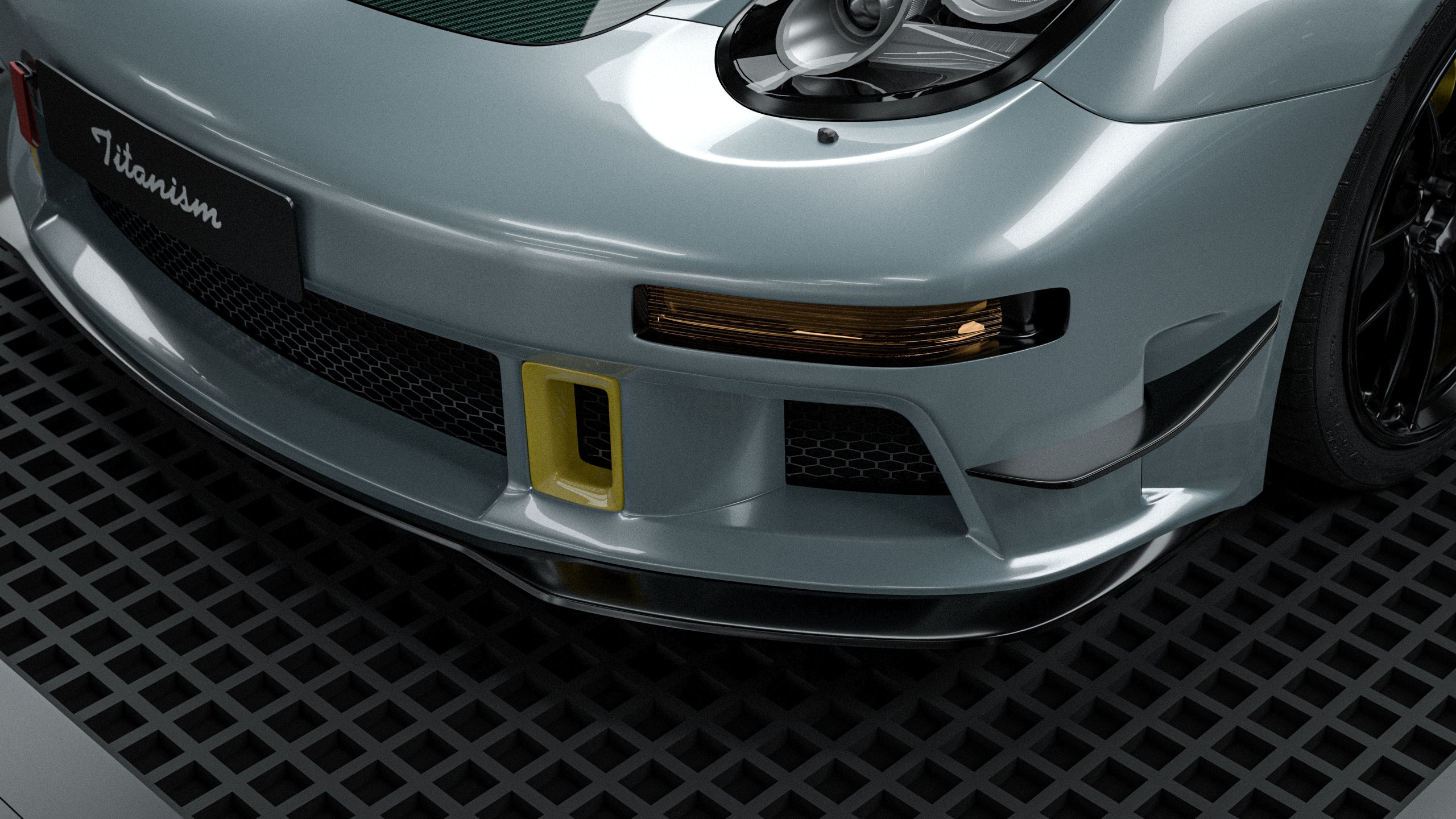Robot Craftsman TITANISM STUKA Widebody Front Bumper for Porsche 987.1 & 987.2 Cayman Base 2005-2012 Carbon Fiber / FRP