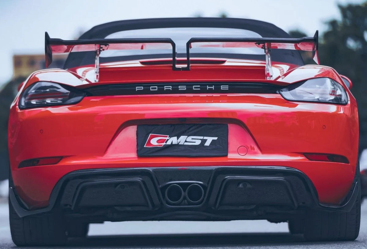 CMST Tuning V2 Rear Diffuser for Porsche 718 Cayman Boxster Base GTS Carbon Fiber/FRP