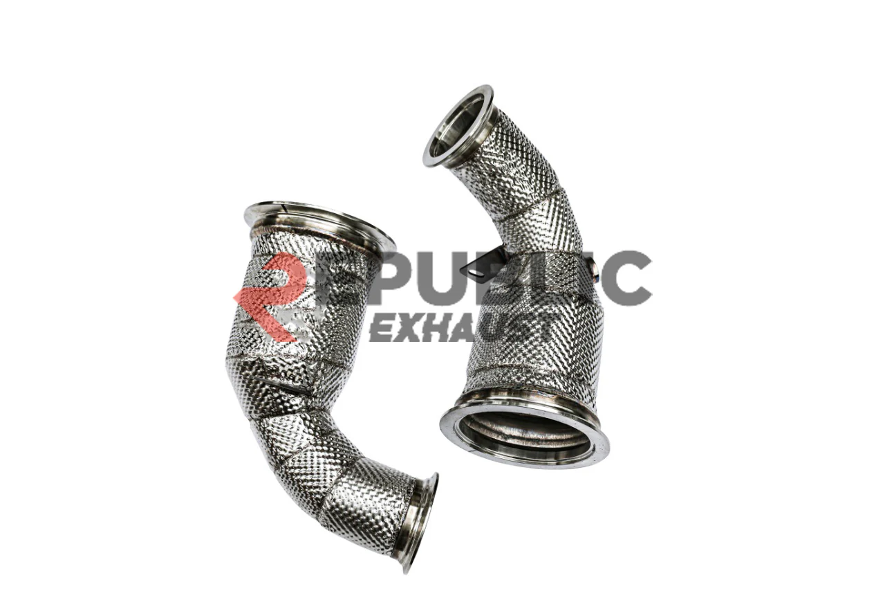 Republic Exhaust 100 & 200 & 300 CELL & Test Pipe/No Cat Downpipe for Porsche Panamera 4S 971.1 971.2 2017-2023 Stainless Steel