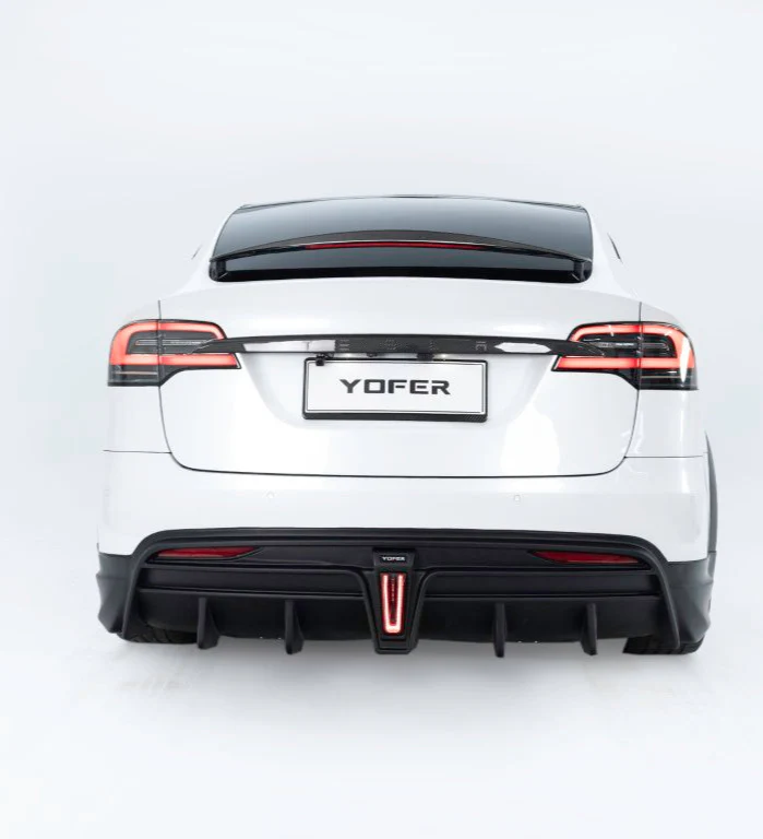 Yofer USA Rear Diffuser for Tesla Model X Performance/Plaid/P100DLong Range Plus 2016-2021 PP Polypropylene