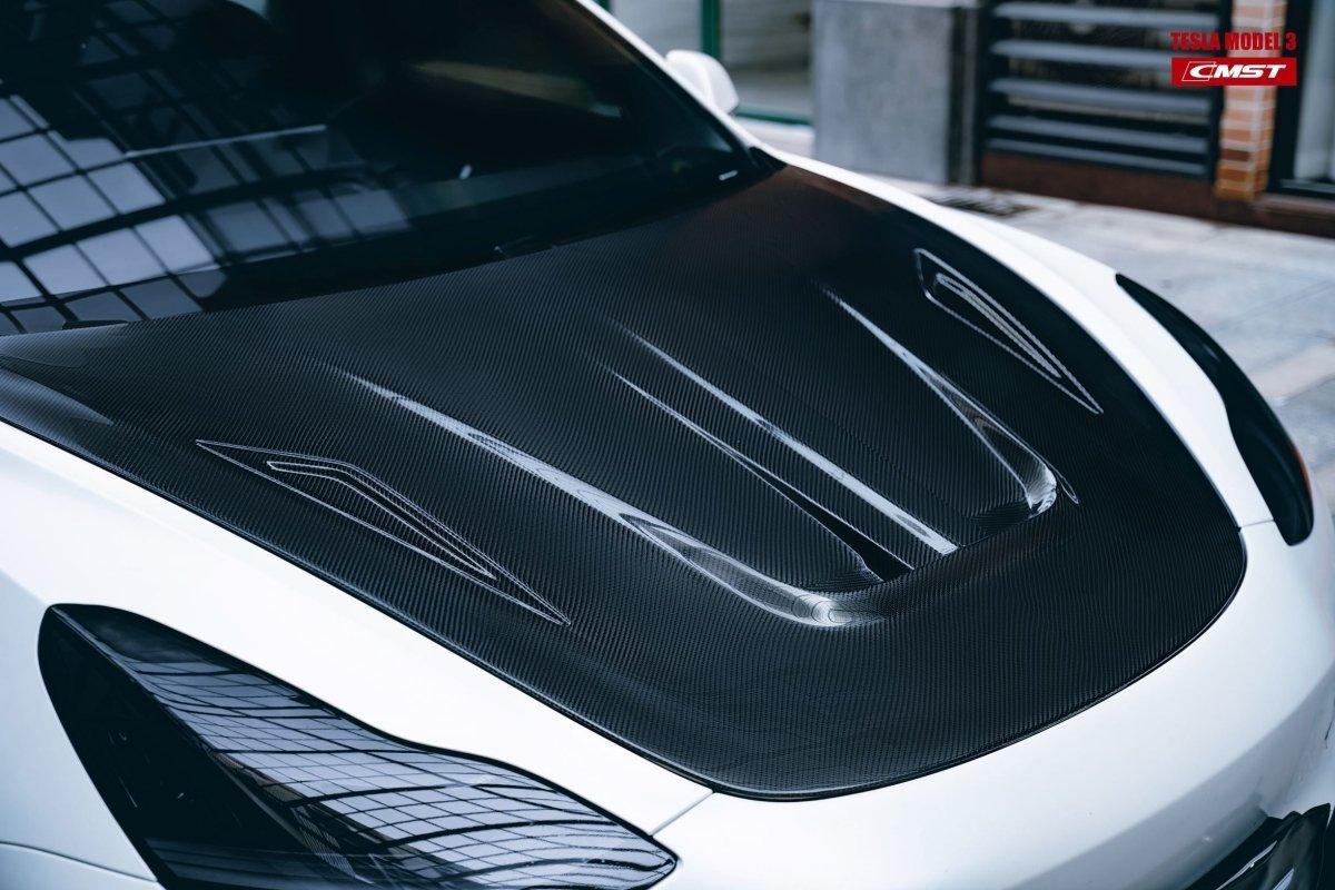 CMST Tuning V1 Hood Bonnet for Tesla Model 3 Performance/Base Carbon Fiber/FRP