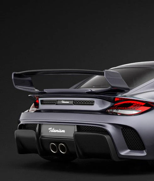 Robot Craftsman TITANISM STUKA Widebody Rear Bumper and Diffuser for Porsche 987.1 & 987.2 Cayman Base 2005-2012 Carbon Fiber / FRP