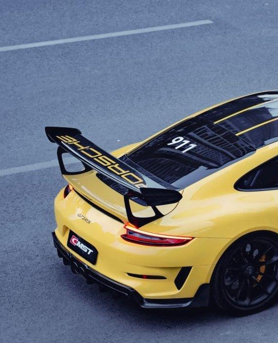CMST Tuning Rear Spoiler Side Blade End Plate for Porsche 991 991.2 GT3RS Coupe Carbon Fiber/FRP