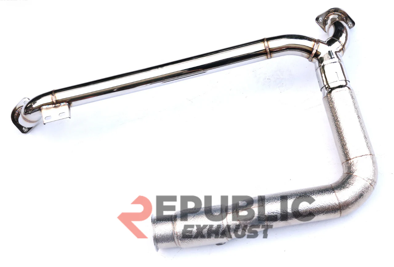 Republic Exhaust 100 & 200 & 300 CELL & Test Pipe/No Cat Downpipe for Porsche 718 Cayman/Boxster Base 2017-ON Stainless Steel
