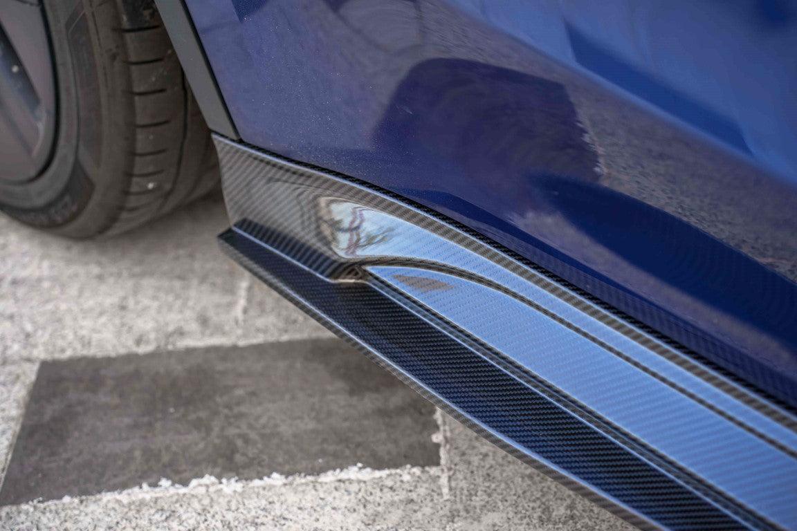 Ventus Veloce Side Skirts for Tesla Model Y/P 2020-2025 Pre-preg Carbon Fiber