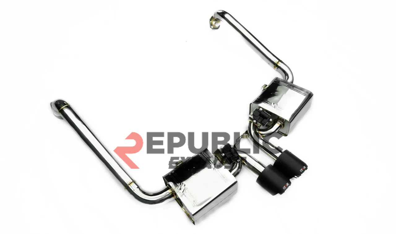Republic Exhaust Axle-back Exhaust Center Exit for Porsche 718 Cayman / Boxster Base 2017-ON Titanium/Stainless Steel