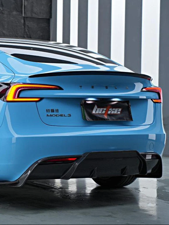 BCTXE Tuning V1 Rear Spoiler for Tesla Model 3 Highland / Performance Sedan Carbon Fiber