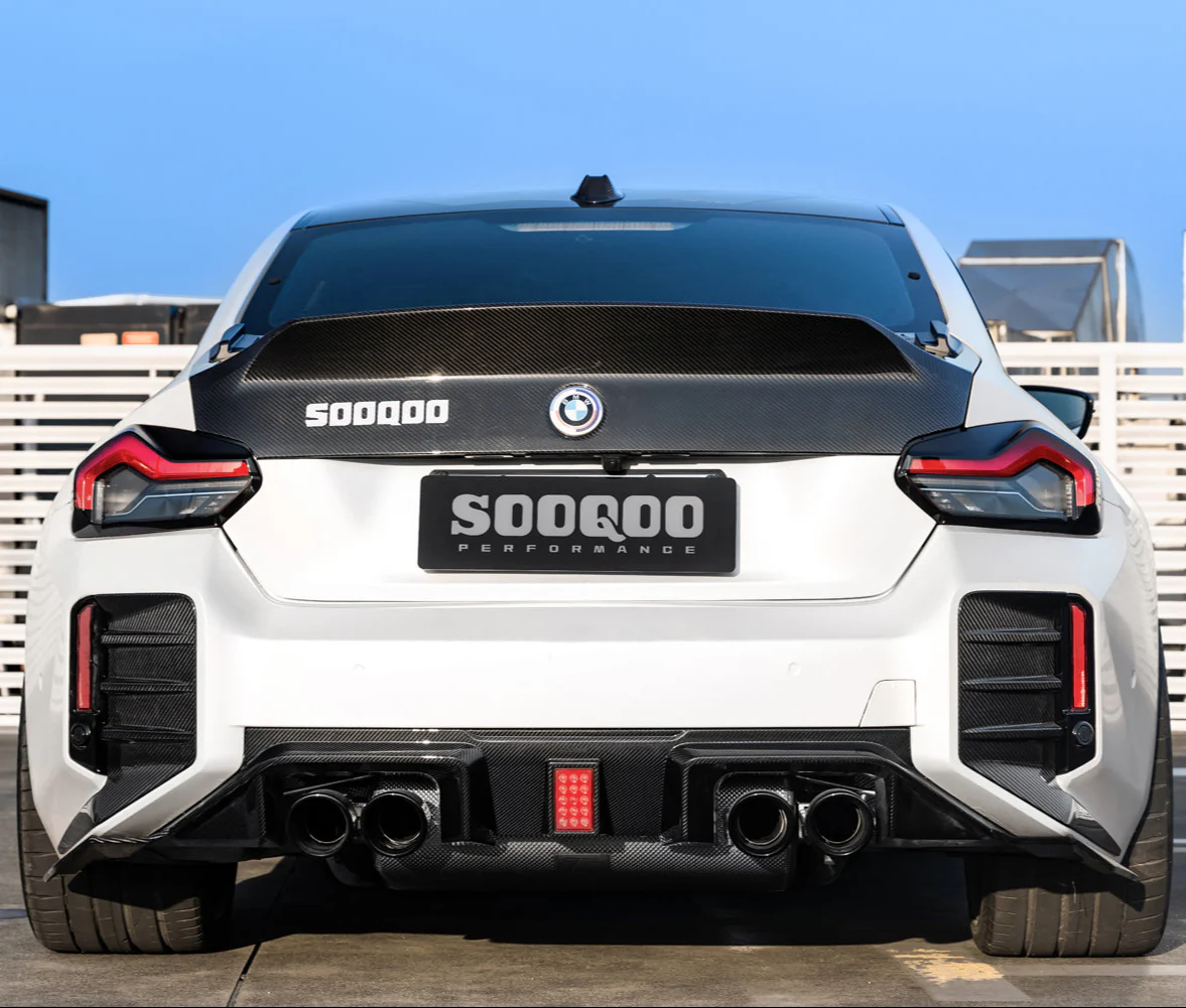 SOOQOO USA C Style Rear Diffuser for BMW M2C M2 G87 2023-ON Dry Pre-preg Carbon Fiber