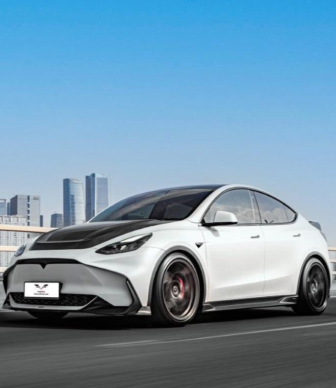Yofer USA Loong Flames Max Side Skirts for Tesla Model Y / Performance 2020-2025 PP