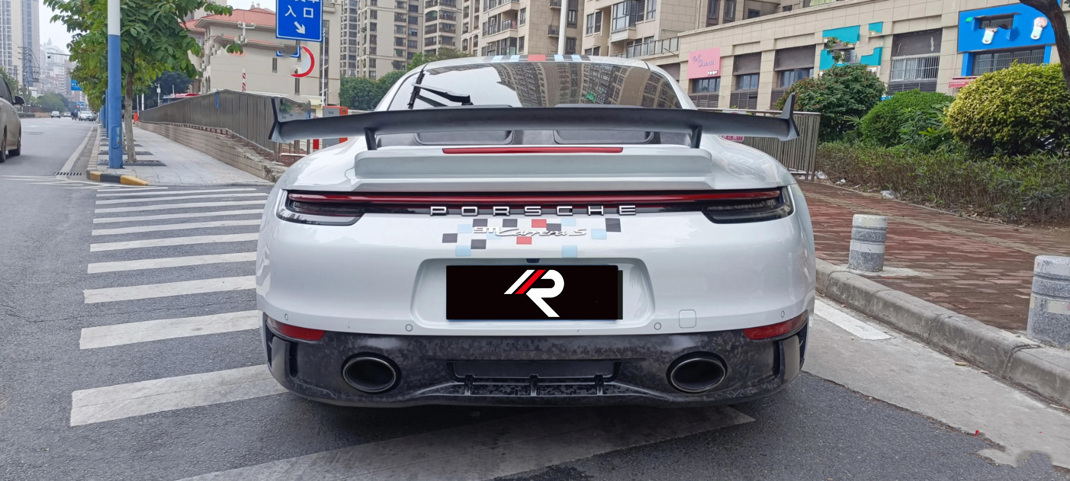 Aero Republic V2 OEM Replacement Rear Diffuser for Porsche 911 992.1 Carerra Targa 4S/GTS 2020-2024 Dry Pre-preg Carbon Fiber
