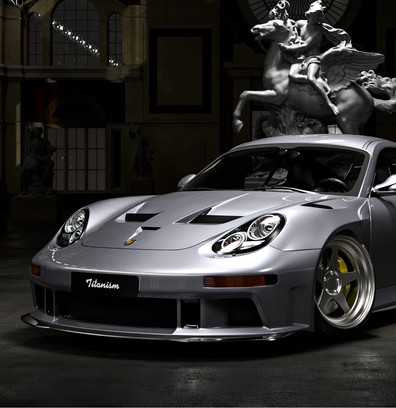 Robot Craftsman TITANISM STUKA Widebody Front Bumper for Porsche 987.1 & 987.2 Cayman Base 2005-2012 Carbon Fiber / FRP