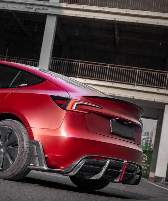 ArmorExtend AE Rear Diffuser & Canards for Tesla Model 3 Highland / P 2024-ON Carbon Fiber