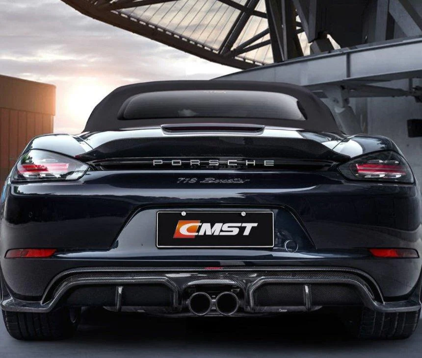 CMST V1 Rear Diffuser for Porsche 718 Cayman Boxster Base S T GTS Carbon Fiber/FRP
