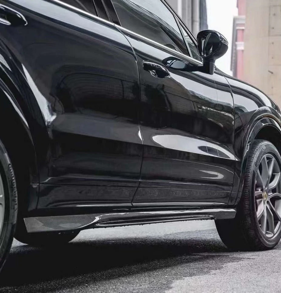 TAKD Carbon Side Skirts for Porsche Cayenne Base/E-Hybrid/S/Turbo/Turbo S/Turbo GT/GTS 9Y0 9Y3 Carbon Fiber