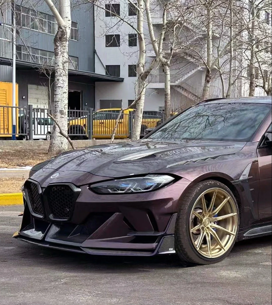 Geex Village Front Bumper Kit for BMW M3/C/CS G80 G81 & M4/C/CS/CSL G82 G83 2021-ON Carbon Fiber