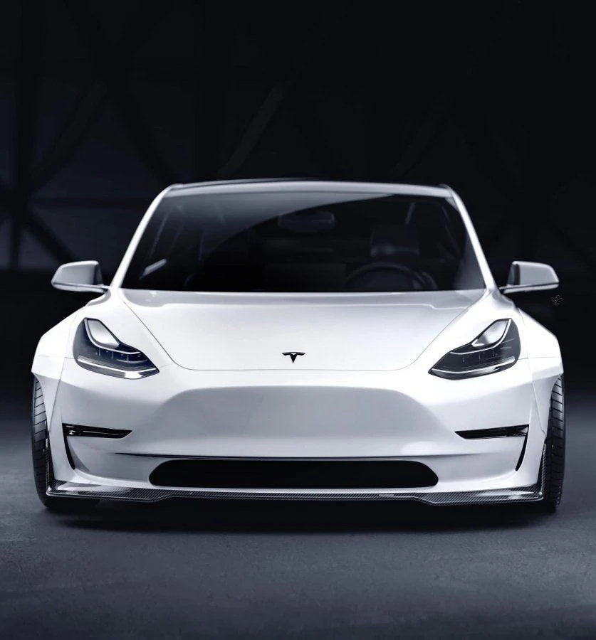CMST Tuning V5 Front Lip Splitter for Tesla Model 3 Performance/Base Carbon Fiber/FRP