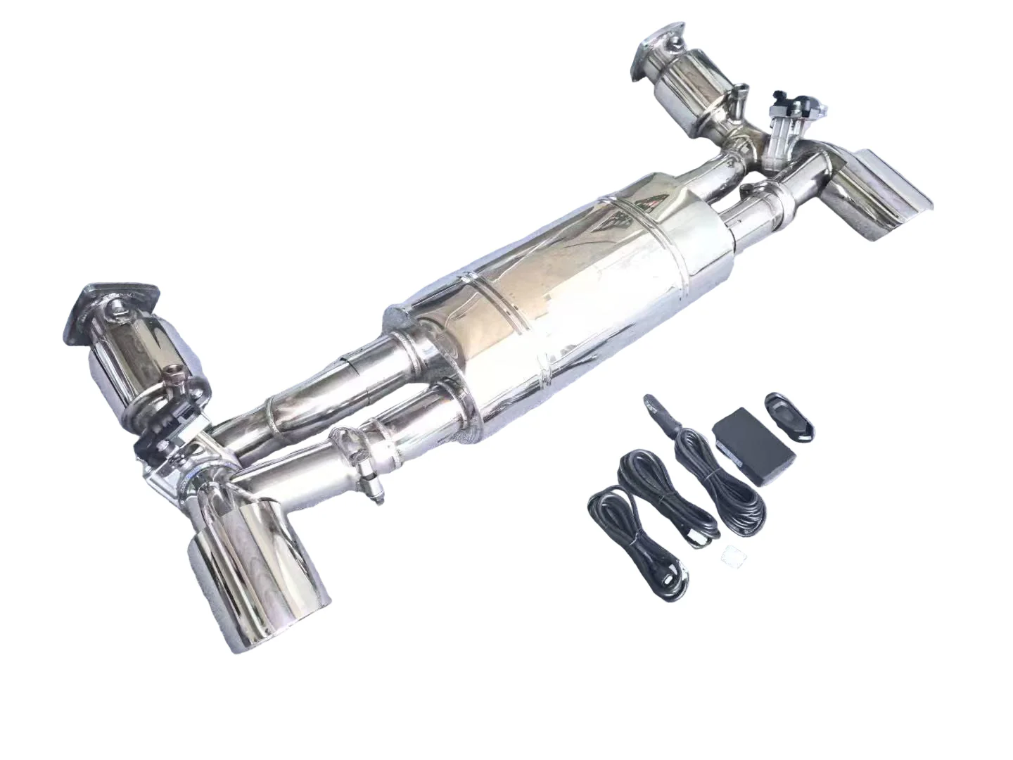 DuPont Tech GT2RS Conversion Style Exhaust & Tips for Porsche 911 991.2 Carrera 2017-2019 Stainless Steel