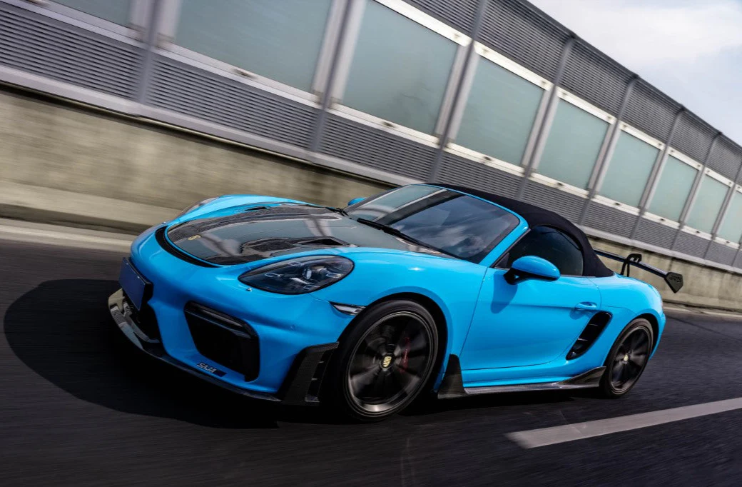 DuPont Tech GT4RS Conversion Style Front Bumper & Trims for Porsche 718 982 Cayman Boxster 2017-2025 PP Polypropylene / Carbon Fiber