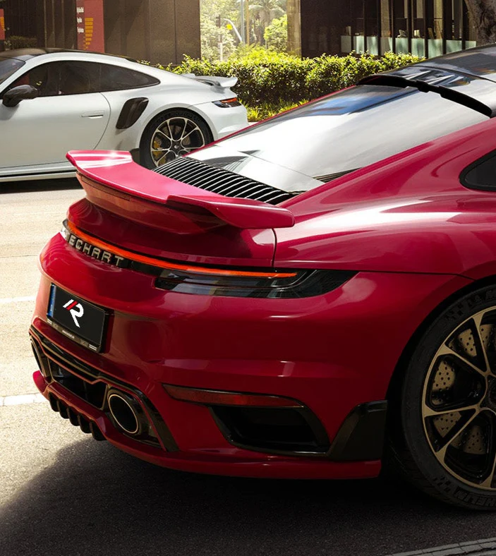 Aero Republic T-ART Style Rear Wing for Porsche 911 992.1 Turbo/Turbo S 2020-2025 Coupe Dry Pre-preg Carbon Fiber