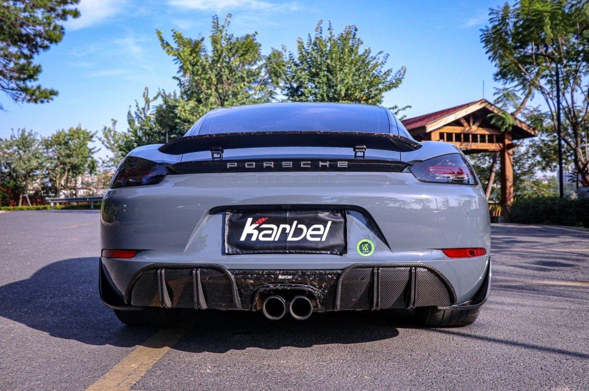 Karbel Rear Spoiler for Porsche 718 Cayman / GTS Coupe Pre-preg Carbon Fiber