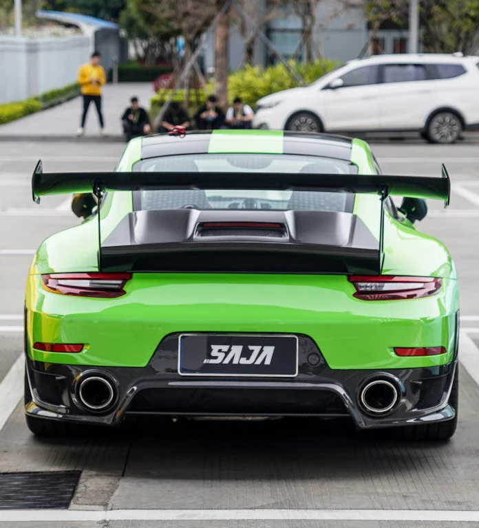 Dupont Tech GT2RS Conversion Style Rear Bumper & Trims for Porsche 911 991.2 Carrera Base/S/T 2017-2019 PP Polypropylene/Carbon Fiber