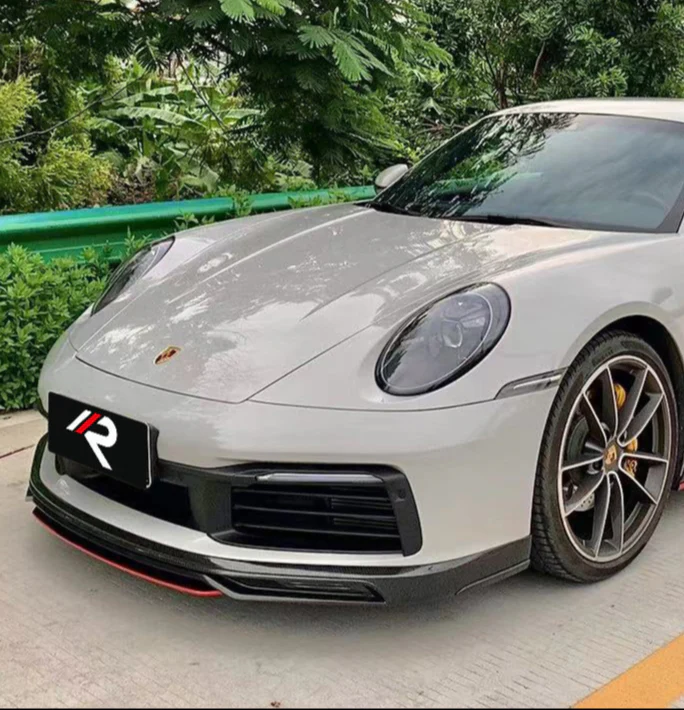 Aero Republic T-ART Style Front Lip for Porsche 911 992.1 Carrera Base/S/T/4/4S/Targa 4/Targa 4S 2020-2024 Carbon Fiber/FRP