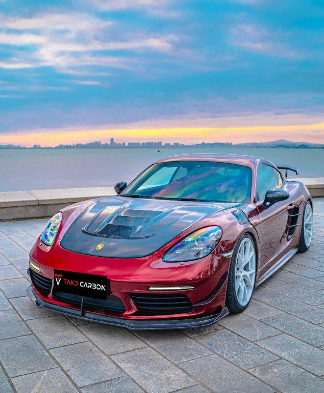 TAKD V1 Hood for Porsche 718 Boxster / Cayman & 911 991.1 991.2 & 981 & 718 Pre-preg Carbon Fiber