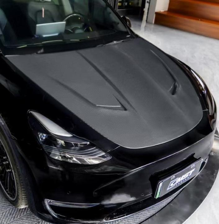 CMST Tuning V4 Hood for Tesla Model Y Performance AWD Long Range RWD Carbon Fiber / FRP
