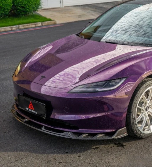 ArmorExtend V2 Front Lip for Tesla Model 3 Highland 2024-ON Dry Pre-preg Carbon Fiber