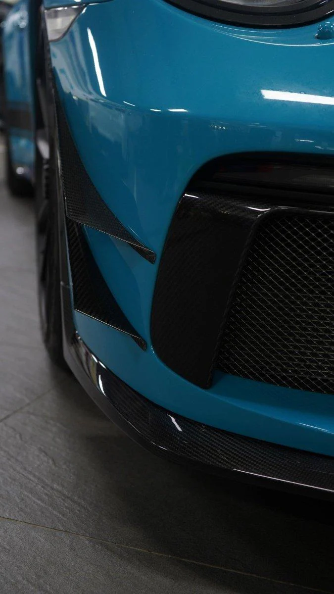 Karbel Carbon Front Bumper Upper Valences for Porsche 911 991.2 GT3 Pre-preg Carbon Fiber