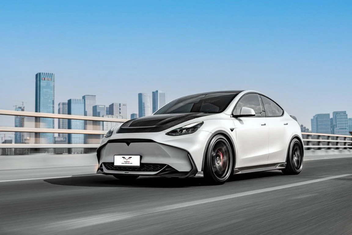 Yofer USA Loong Flames Max Side Skirts for Tesla Model Y / Performance 2020-2025 PP