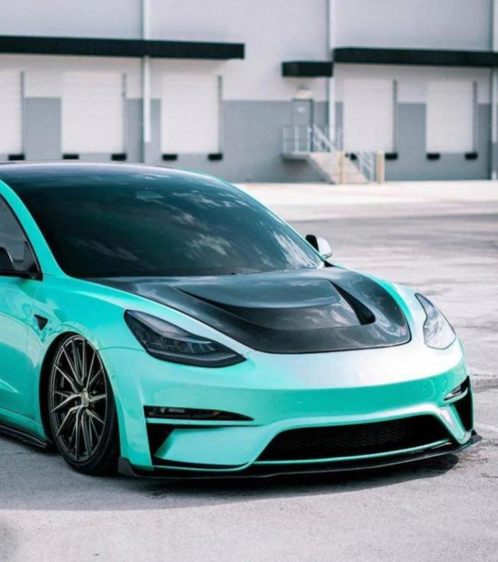 Robot Craftsman Crypton Front Bumper Intake Vents for Tesla Model 3 Performance/Base Carbon Fiber/FRP