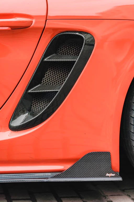 BCTXE Tuning Side Vents for Porsche 718 Cayman/Boxster GTS 2017-ON Dry Pre-preg Carbon Fiber