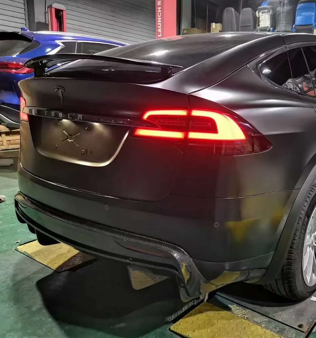 Aero Republic RZ Style Rear Diffuser for Tesla Model X P100D 100D 90D 75D 60D 2016-2021 Carbon Fiber