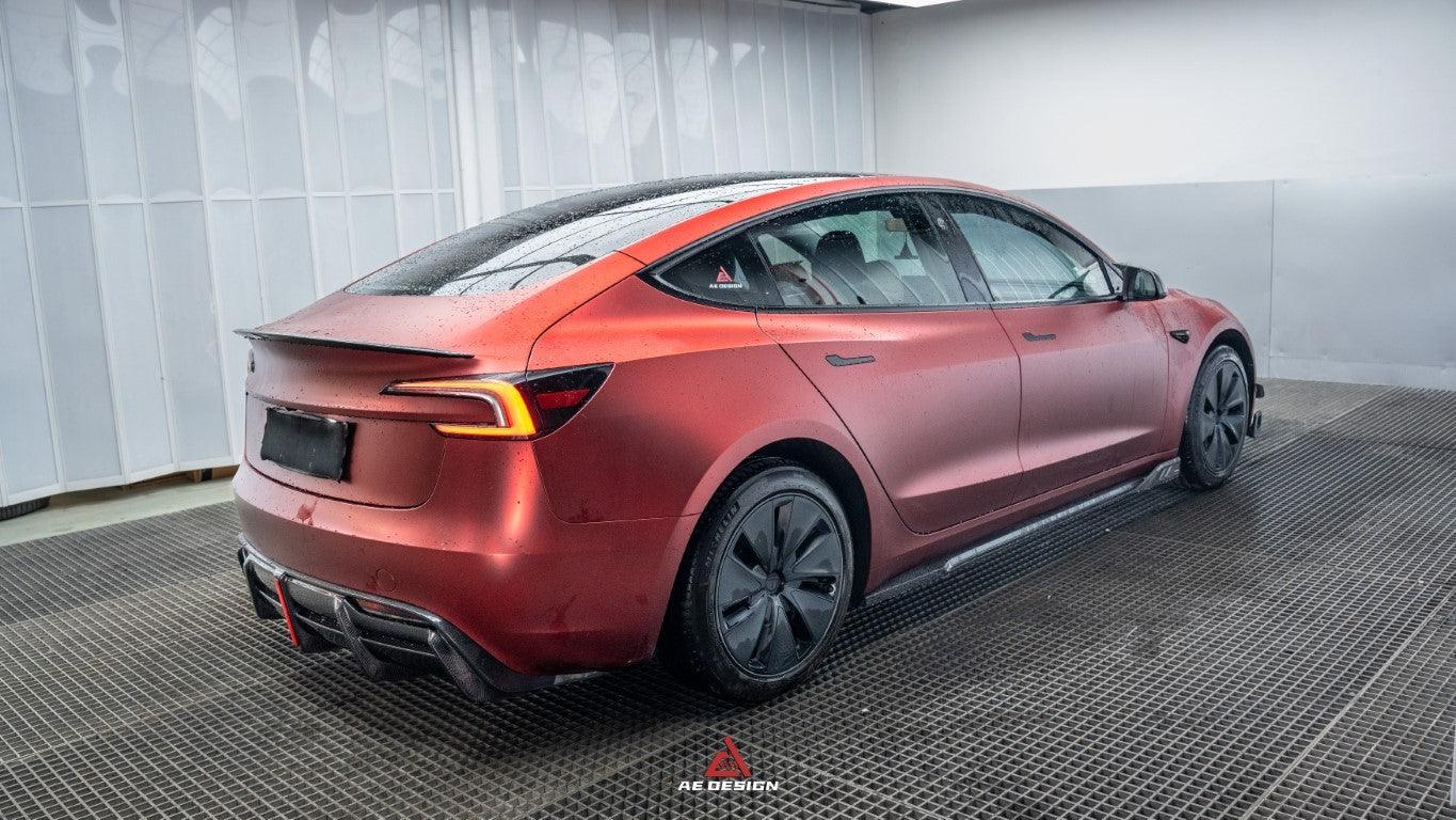 ArmorExtend AE Rear Spoiler for Tesla Model 3 Highland / P Sedan Pre-preg Carbon Fiber