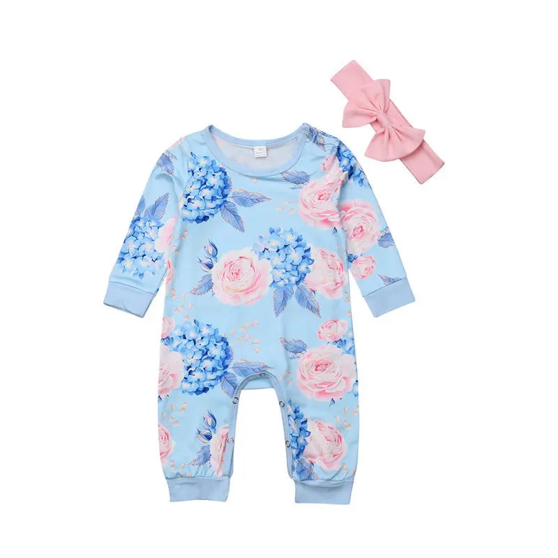 M?��dchen Blumen Overall mit Haarschleife